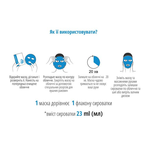 Тканинна маска для обличчя з КОЛАГЕНОМ та ВІТАМІНОМ Е 23 мл LA GRACE 1064 01376 фото